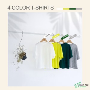 Áo thun trẻ em trơn phom rộng